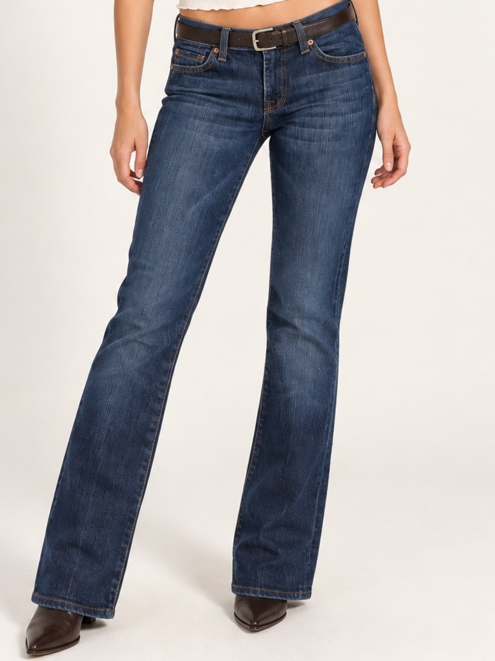 Styled Photo: Vintage 2000s 7 For All Mankind Bootcut Jeans Size 25 Low Rise